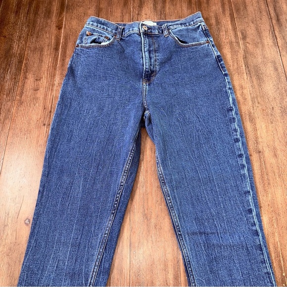 Abercrombie & Fitch Slim Straight Ultra High Rise Jeans dark blue LONG - Picture 13 of 16